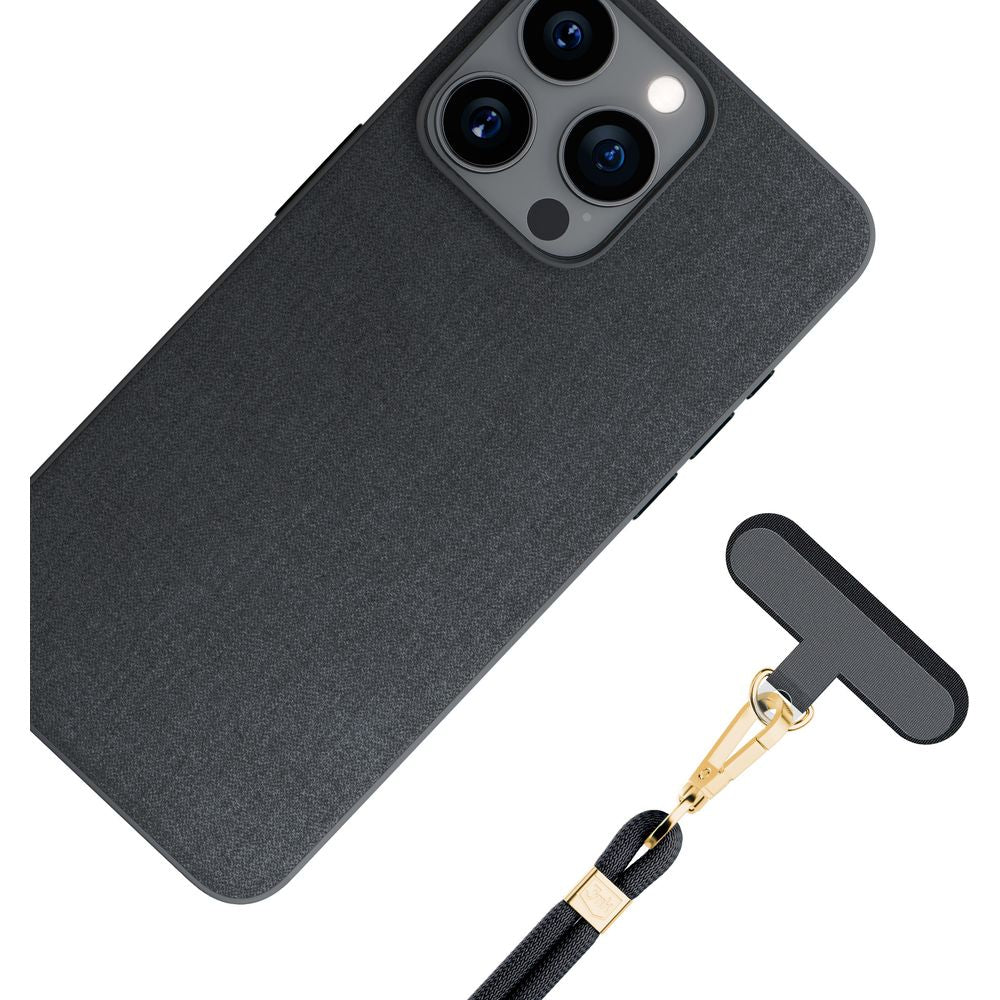 Handy-Schlüsselband 3mk EasyClip Elite, Schwarz und Golden