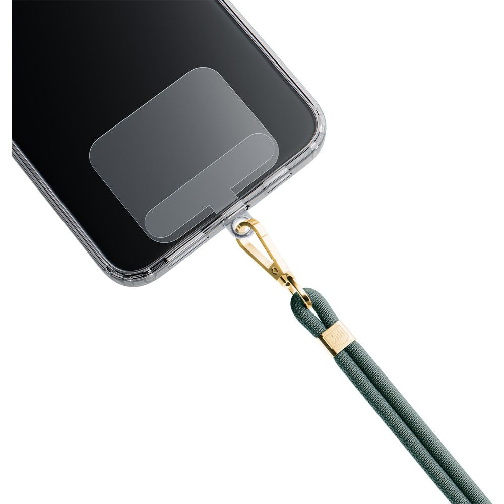 Handy-Schlüsselband 3mk EasyClip, Dunkelgrün und Golden