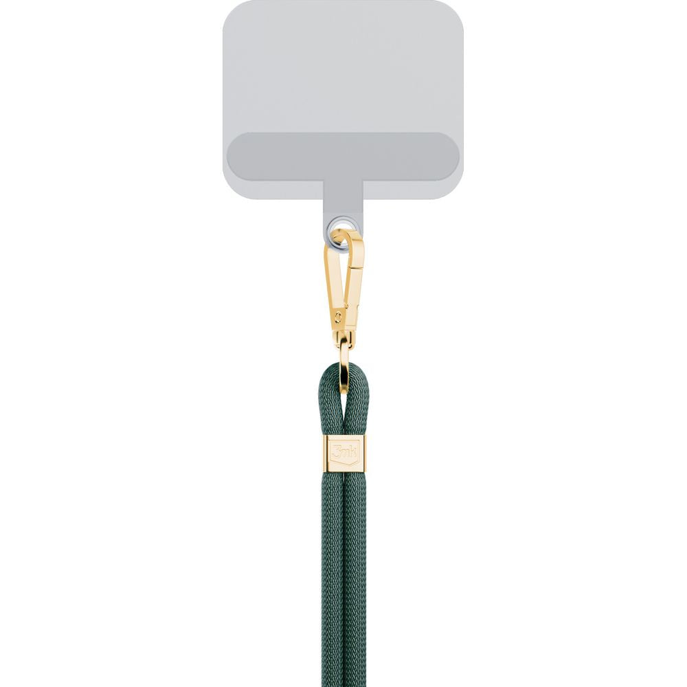 Handy-Schlüsselband 3mk EasyClip, Dunkelgrün und Golden