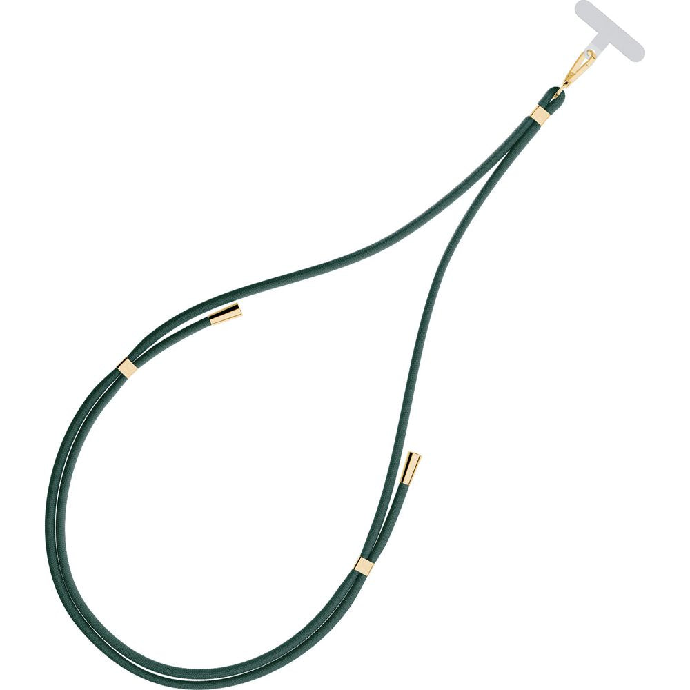 Handy-Schlüsselband 3mk EasyClip, Dunkelgrün und Golden