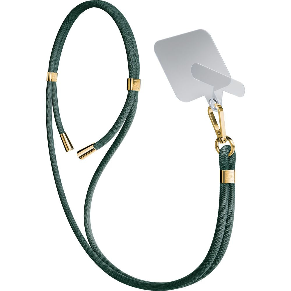 Handy-Schlüsselband 3mk EasyClip, Dunkelgrün und Golden