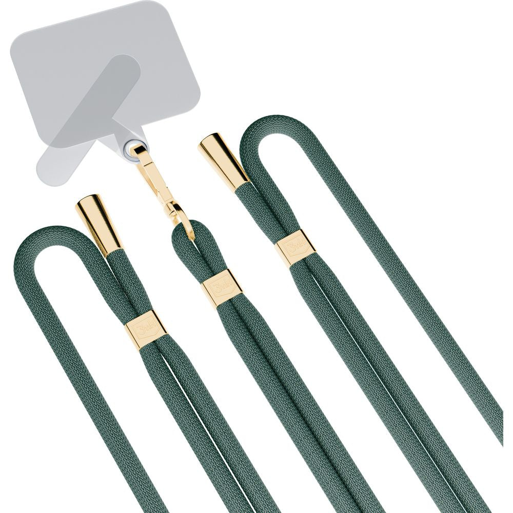 Handy-Schlüsselband 3mk EasyClip, Dunkelgrün und Golden