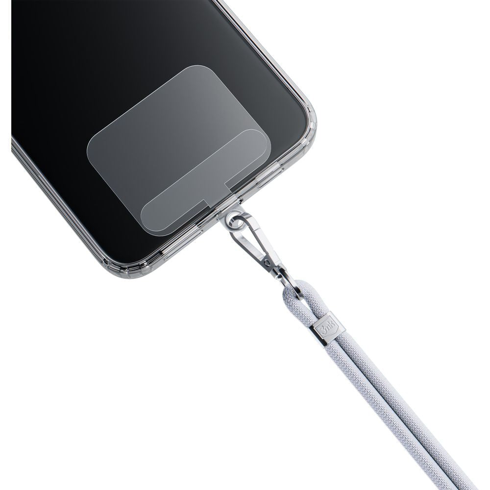 Handy-Schlüsselband 3mk EasyClip, Grau und Silbern