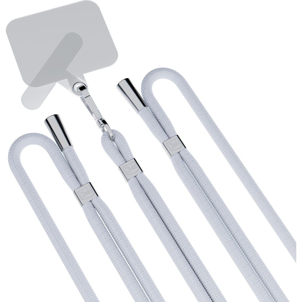 Handy-Schlüsselband 3mk EasyClip, Grau und Silbern
