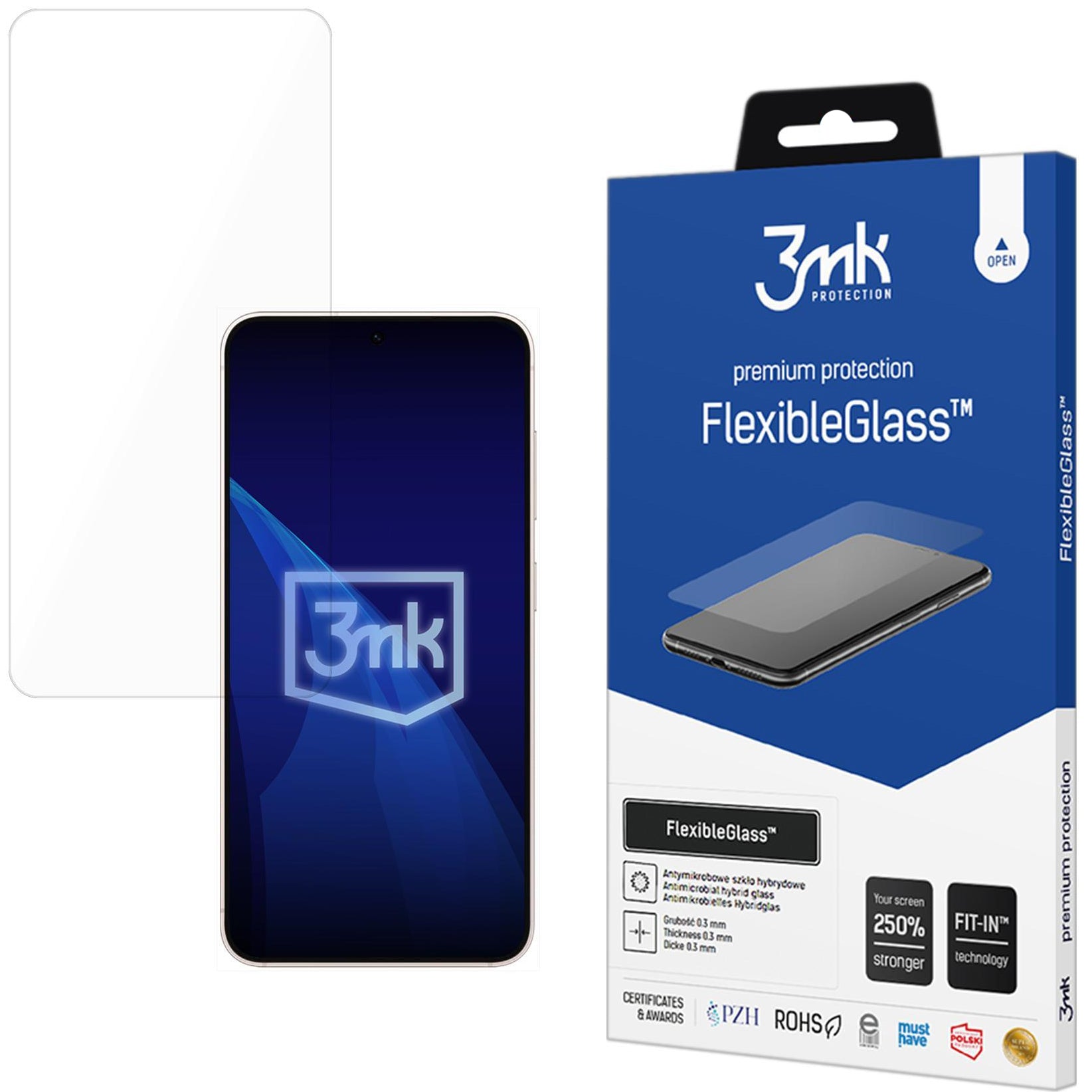 Hybridglas für Galaxy S25 Edge, 3mk FlexibleGlass