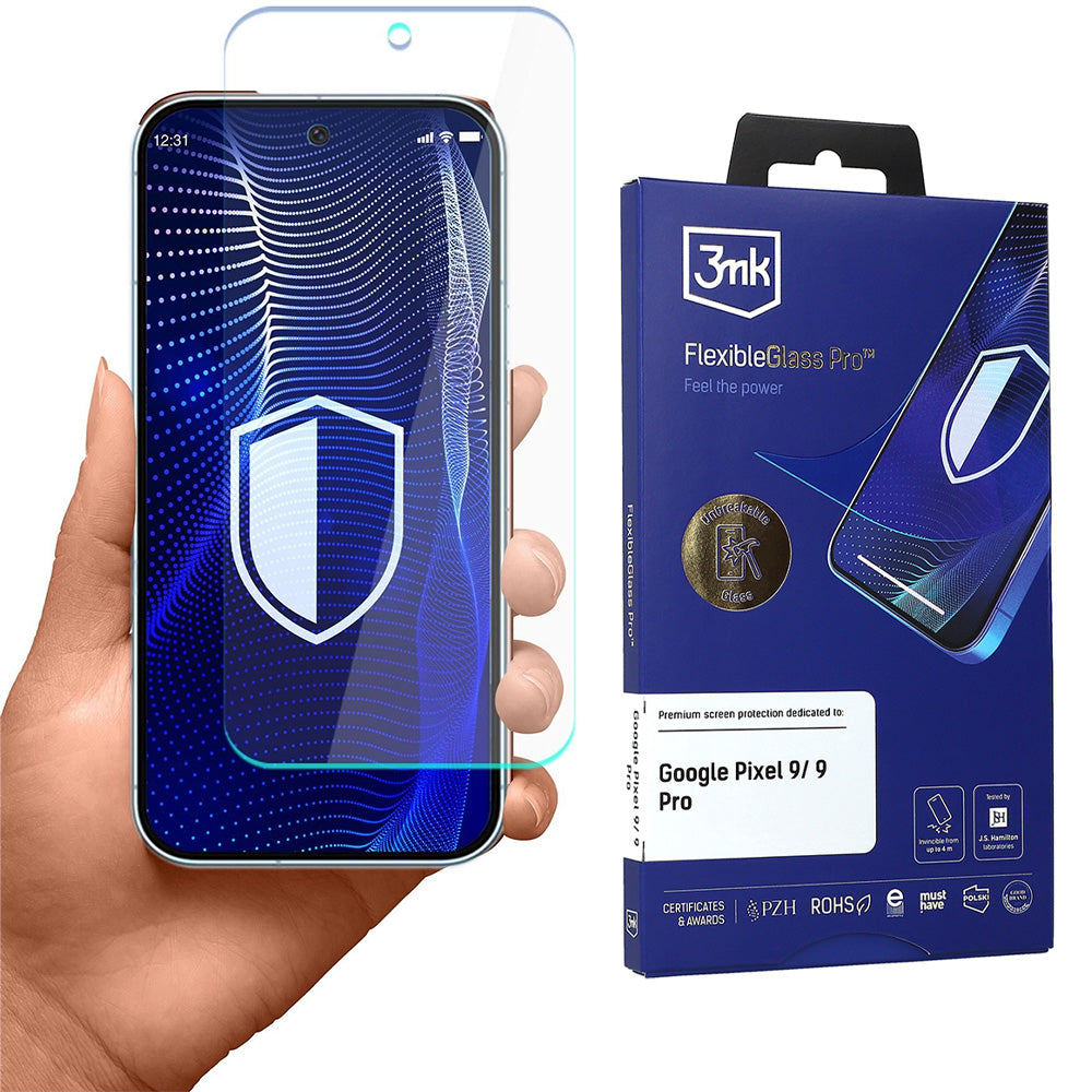 Hybridglas für Google Pixel 9 / 9 Pro, 3mk FlexibleGlass Pro