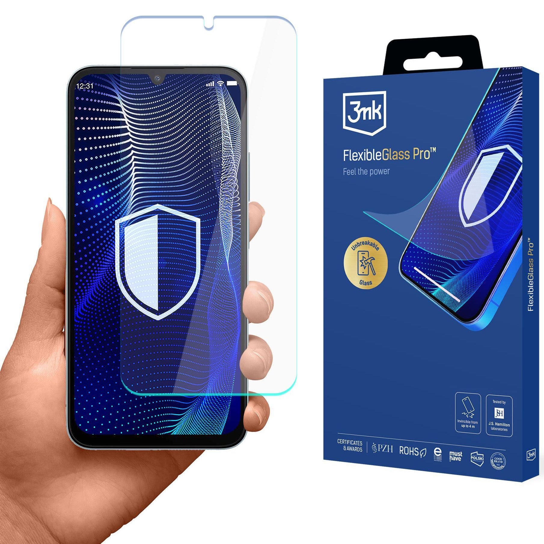 Hybridglas für Xiaomi Redmi A7 Pro, 3mk FlexibleGlass Pro