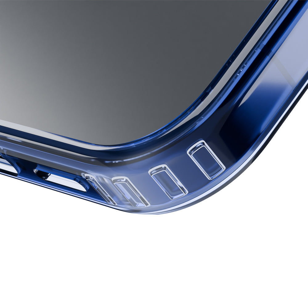 Handyhülle für iPhone 16, 3mk Frosty MagCase, Transluzent mit Blau