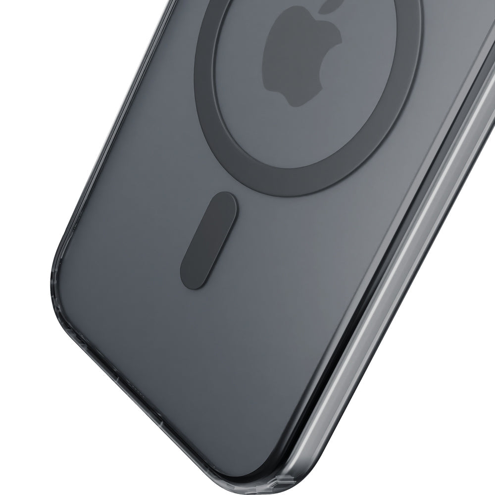 Handyhülle für iPhone 16 Pro Max, 3mk Frosty MagCase, Transluzent mit Schwarz