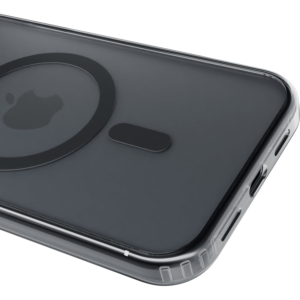 Handyhülle für iPhone 16 Pro Max, 3mk Frosty MagCase, Transluzent mit Schwarz
