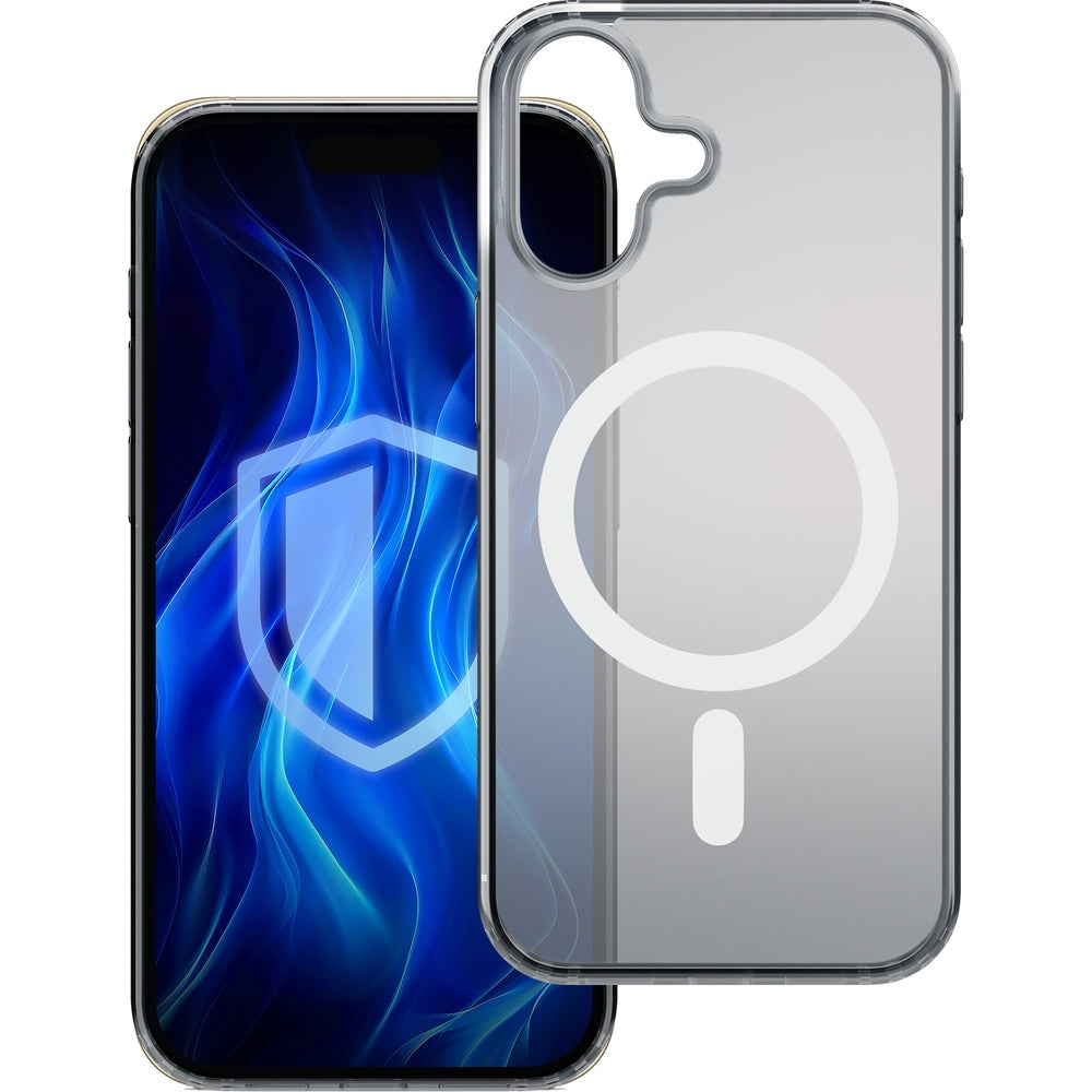 Handyhülle für iPhone 16, 3mk Frosty MagCase, Transluzent mit Weiß