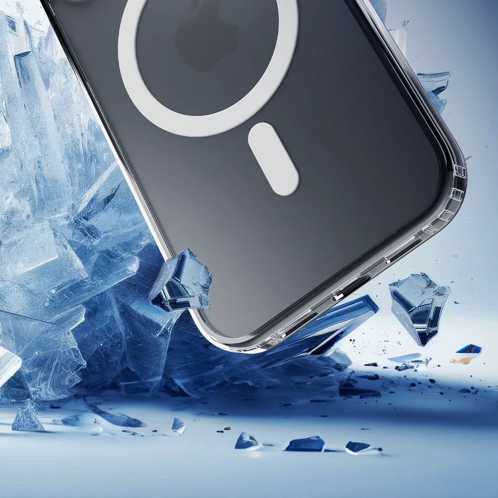 Handyhülle für iPhone 16, 3mk Frosty MagCase, Transluzent mit Weiß