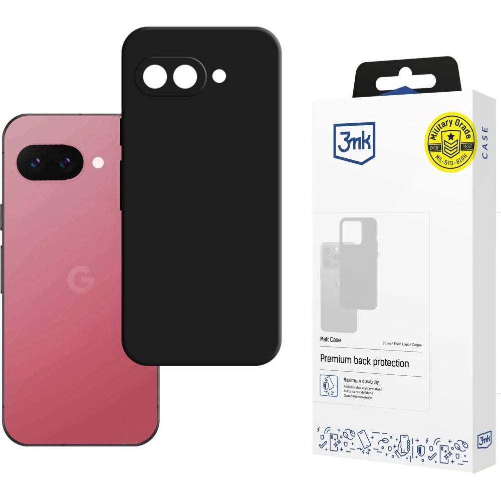 Handyhülle für Google Pixel 9A, 3mk Matt Case, Schwarz