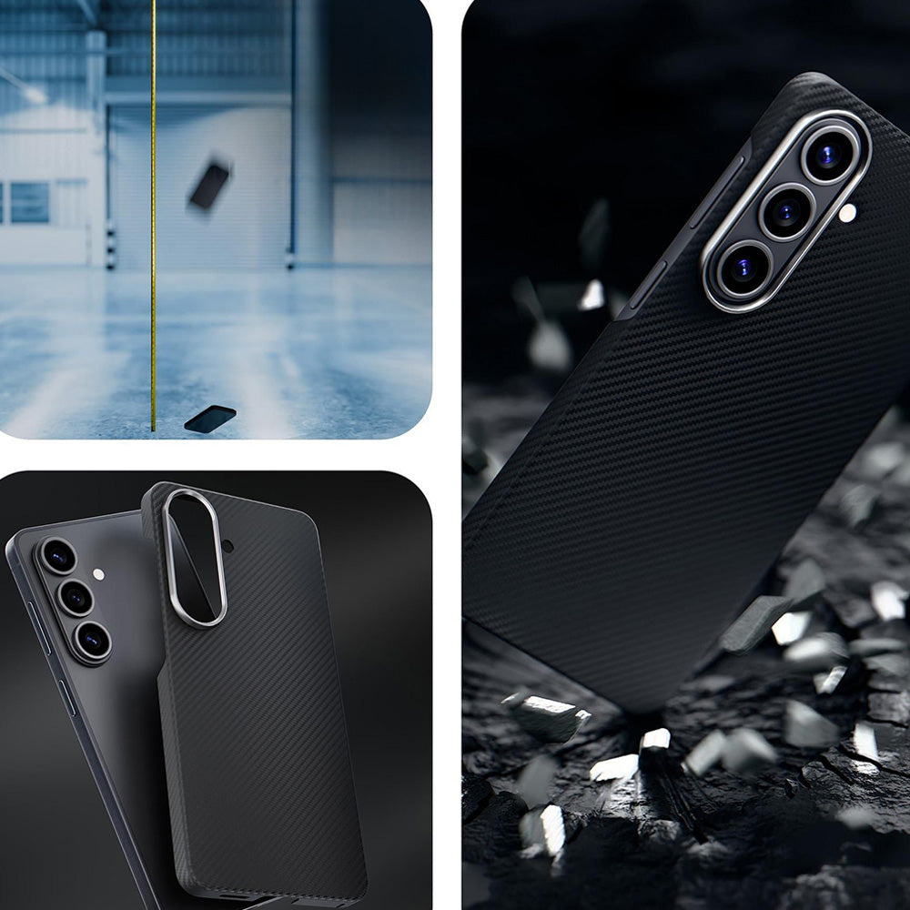 Aramid Handyhülle für Galaxy S26, 3mk Hardy Aramid MagCase mit MagSafe, Schwarz
