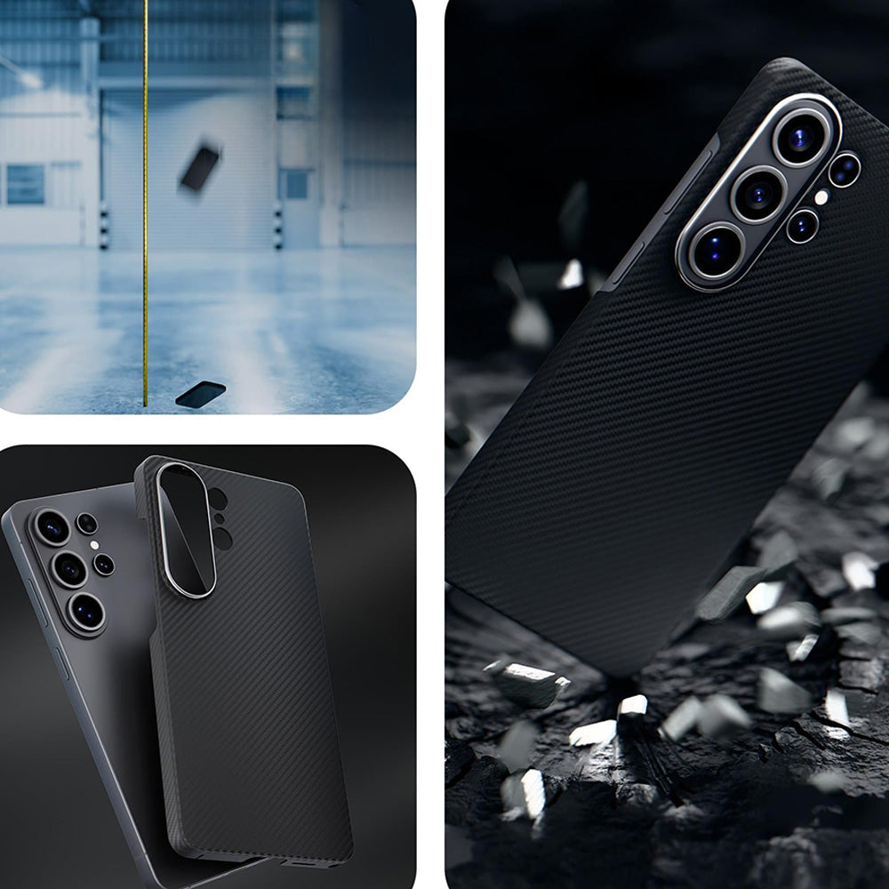Aramid Handyhülle für Galaxy S26 Ultra, 3mk Hardy Aramid MagCase mit MagSafe, Schwarz