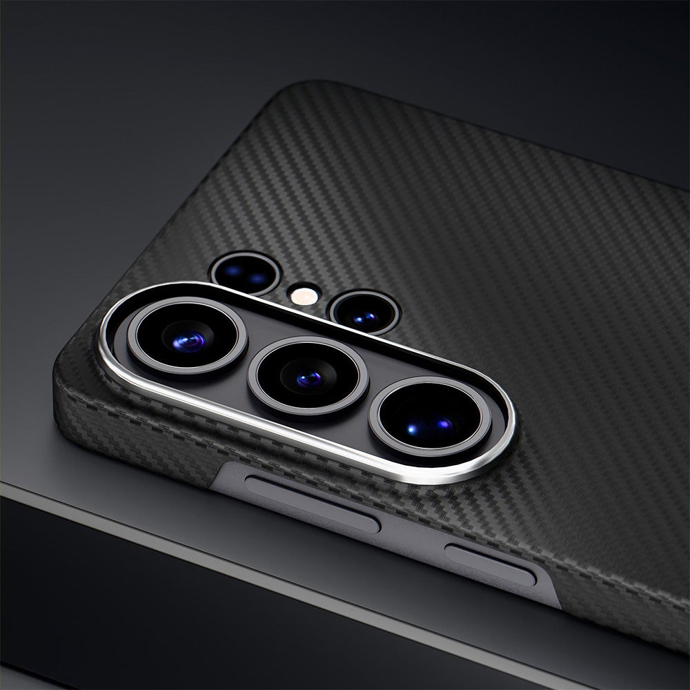 Aramid Handyhülle für Galaxy S26 Ultra, 3mk Hardy Aramid MagCase mit MagSafe, Schwarz