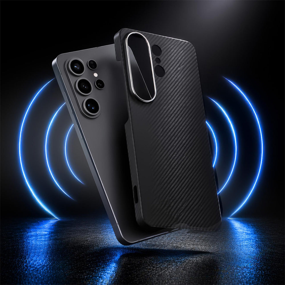 Aramid Handyhülle für Galaxy S26 Ultra, 3mk Hardy Aramid MagCase mit MagSafe, Schwarz