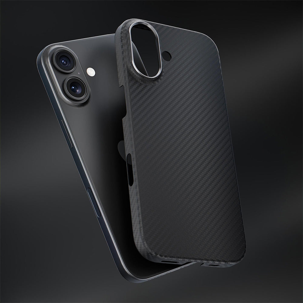 Aramid Handyhülle für iPhone 17, 3mk Hardy Aramid MagCase mit MagSafe, Schwarz
