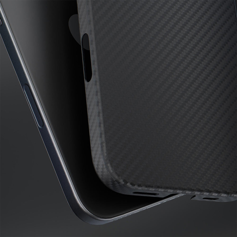 Aramid Handyhülle für iPhone 17, 3mk Hardy Aramid MagCase mit MagSafe, Schwarz