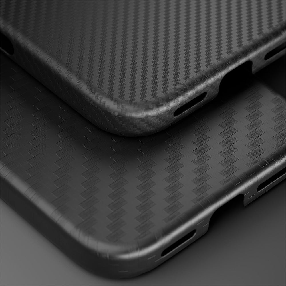 Aramid Handyhülle für iPhone 17 Pro, 3mk Hardy Aramid MagCase mit MagSafe, Schwarz