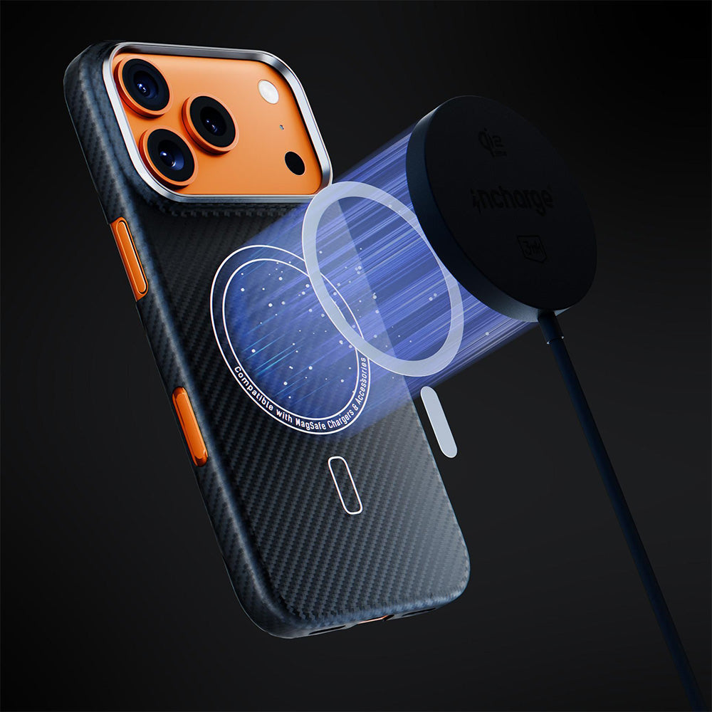 Aramid Handyhülle für iPhone 17 Pro, 3mk Hardy Aramid MagCase mit MagSafe, Schwarz