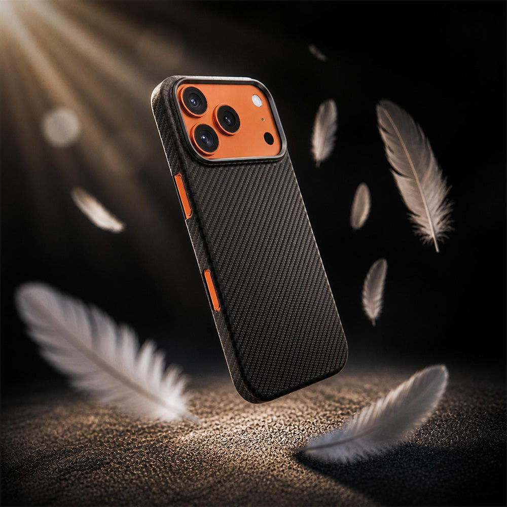 Aramid Handyhülle für iPhone 17 Pro Max, 3mk Hardy Aramid MagCase mit MagSafe, Schwarz