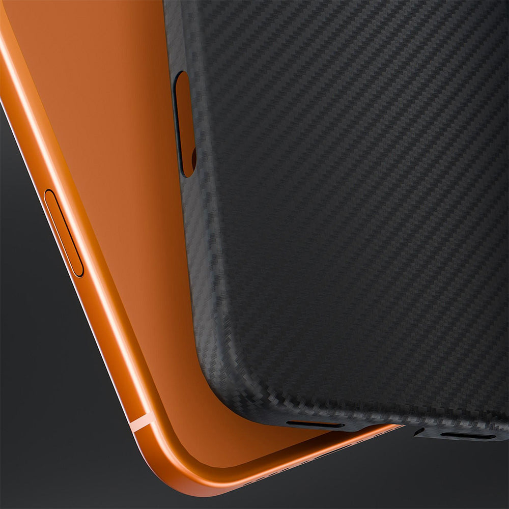 Aramid Handyhülle für iPhone 17 Pro Max, 3mk Hardy Aramid MagCase mit MagSafe, Schwarz