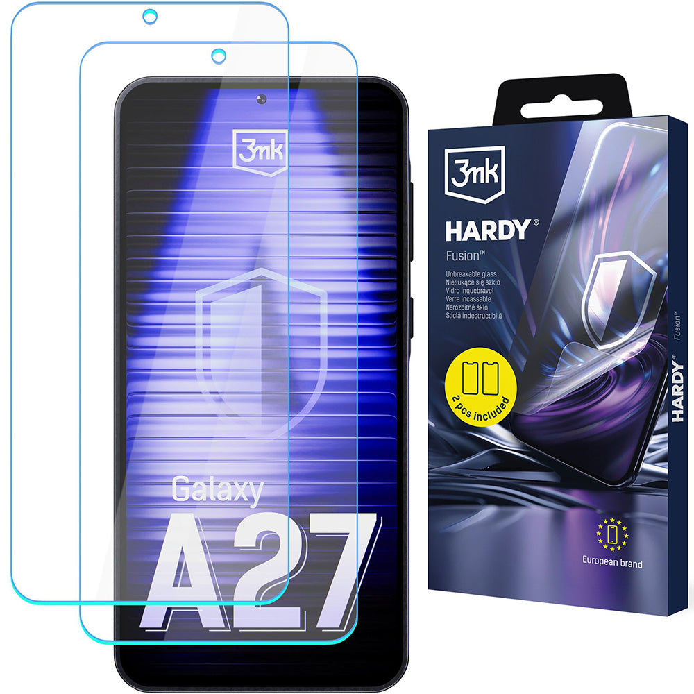 Hybridglas für Galaxy A27 5G, 3mk Hardy Fusion, 2 Stück