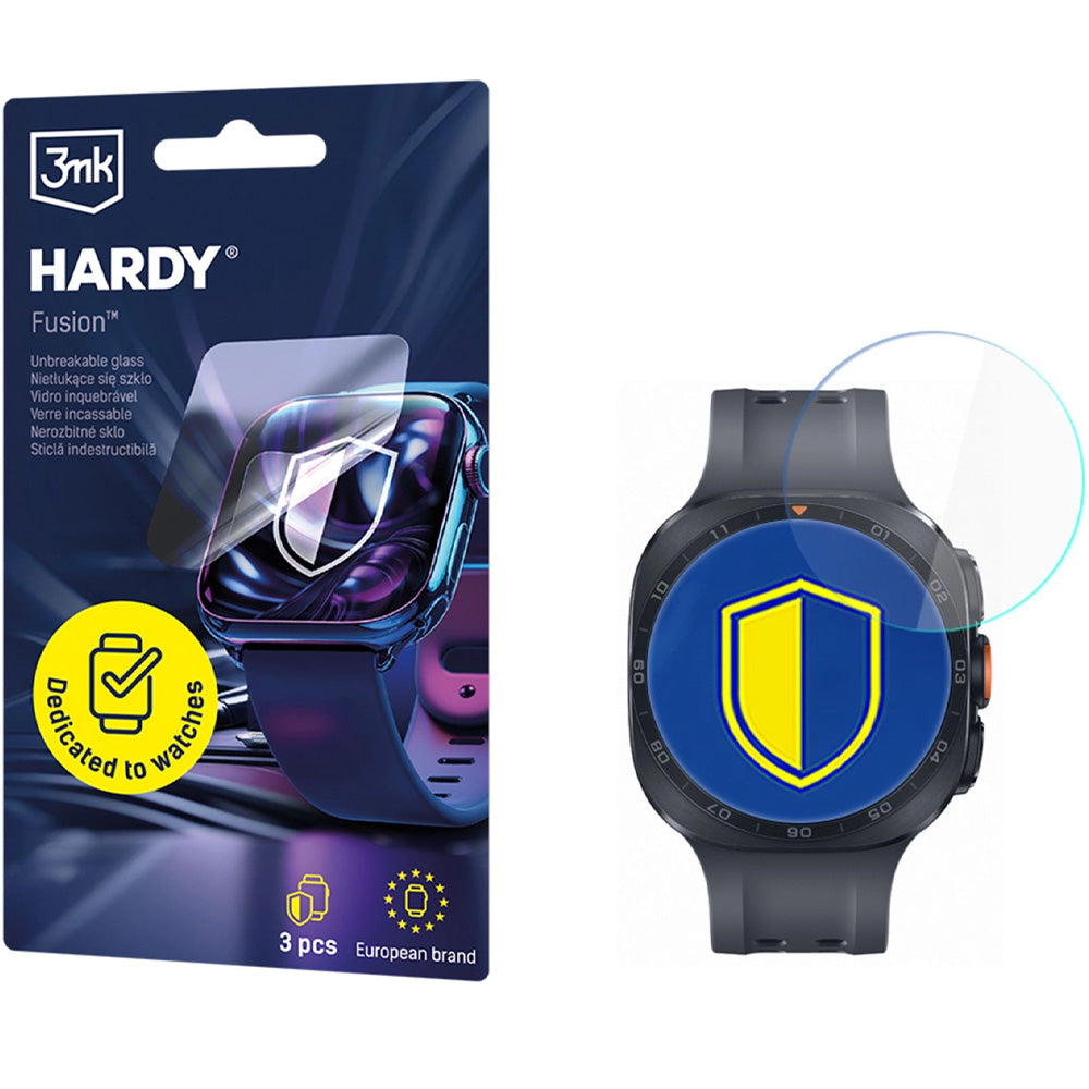 Hybridglas für Galaxy Watch Ultra 2 47 mm, 3mk Hardy Fusion, 3 Stück