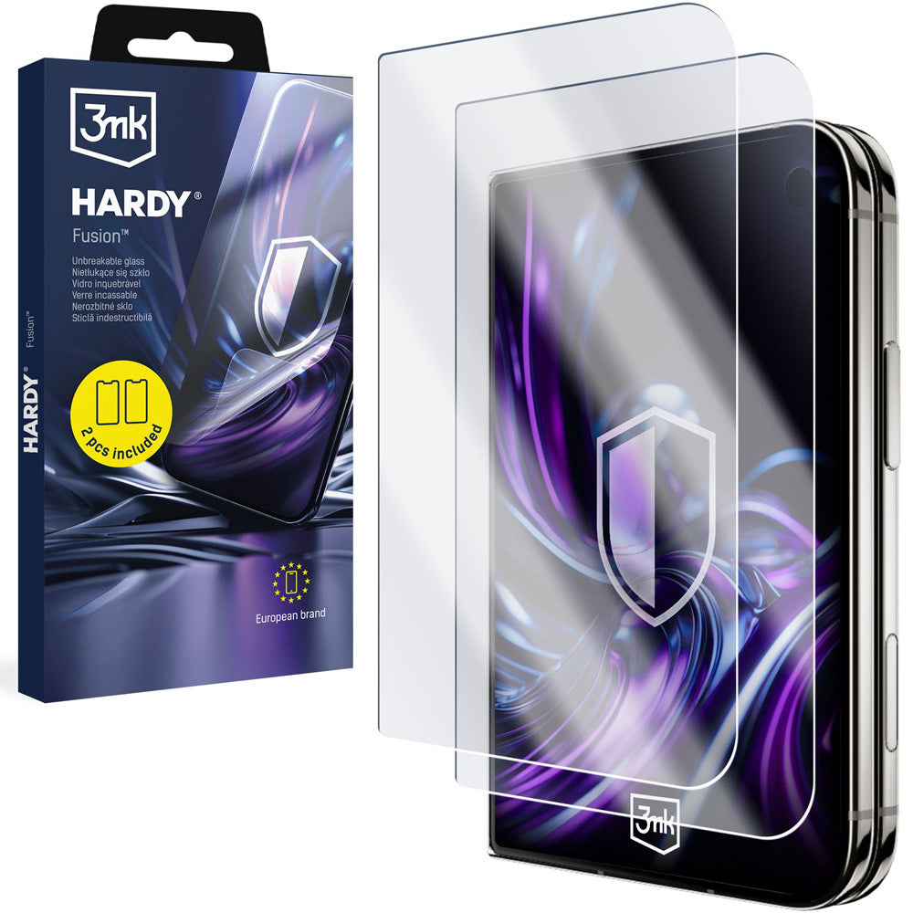 Hybridglas für iPhone Duo, 3mk Hardy Fusion, 2 Stück (1/8)