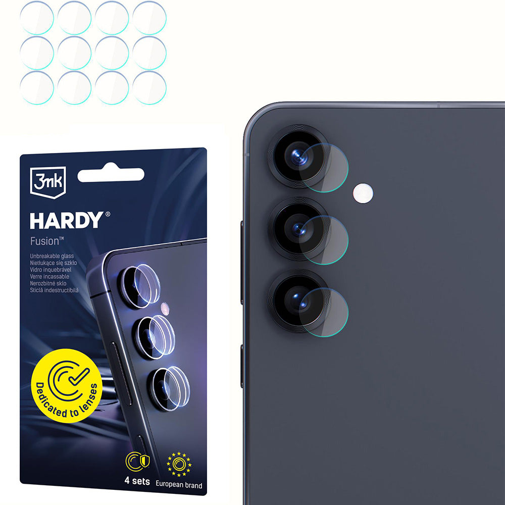 4x Hybridglas Kameraschutz für Galaxy S25 FE, 3mk Hardy Fusion Lens Protection