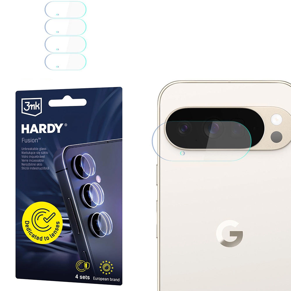 4x Hybridglas Kameraschutz für Linsen für Google Pixel 10 Pro XL, 3mk Hardy Fusion Lens Protection
