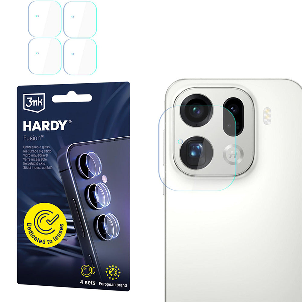 4x Hybridglas Kameraschutz für Linsen für Oppo Find X9 Pro, 3mk Hardy Fusion Lens Protection