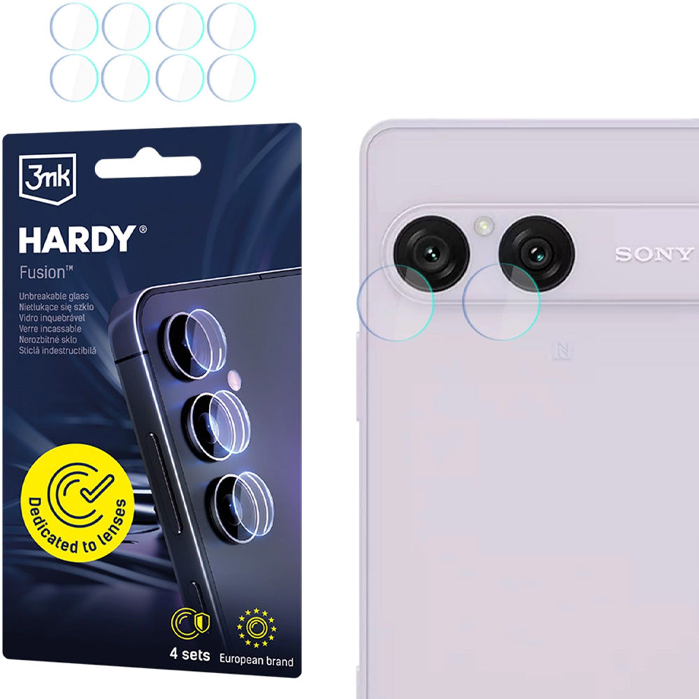 4x Hybridglas Kameraschutz für Linsen für Sony Xperia 10 VIII, 3mk Hardy Fusion Lens Protection (1/9)