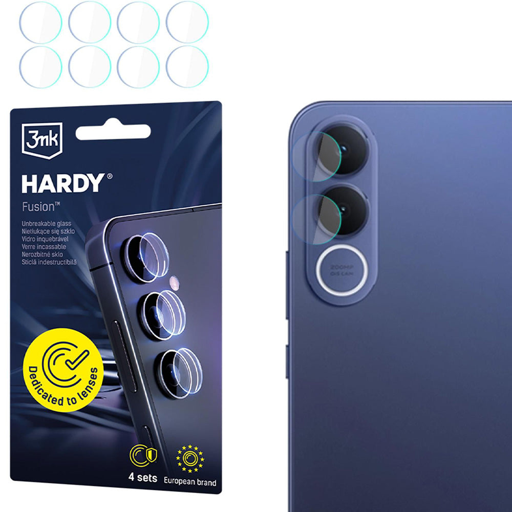 4x Hybridglas Kameraschutz für Linsen für Vivo V70 FE 5G, 3mk Hardy Fusion Lens Protection