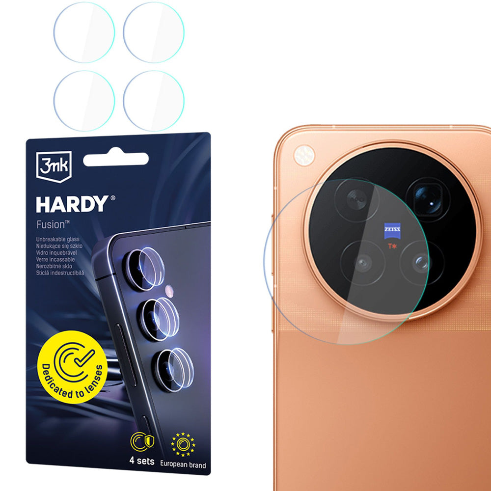 4x Hybridglas Kameraschutz für Linsen für Vivo X500 Pro Max, 3mk Hardy Fusion Lens Protection (1/9)