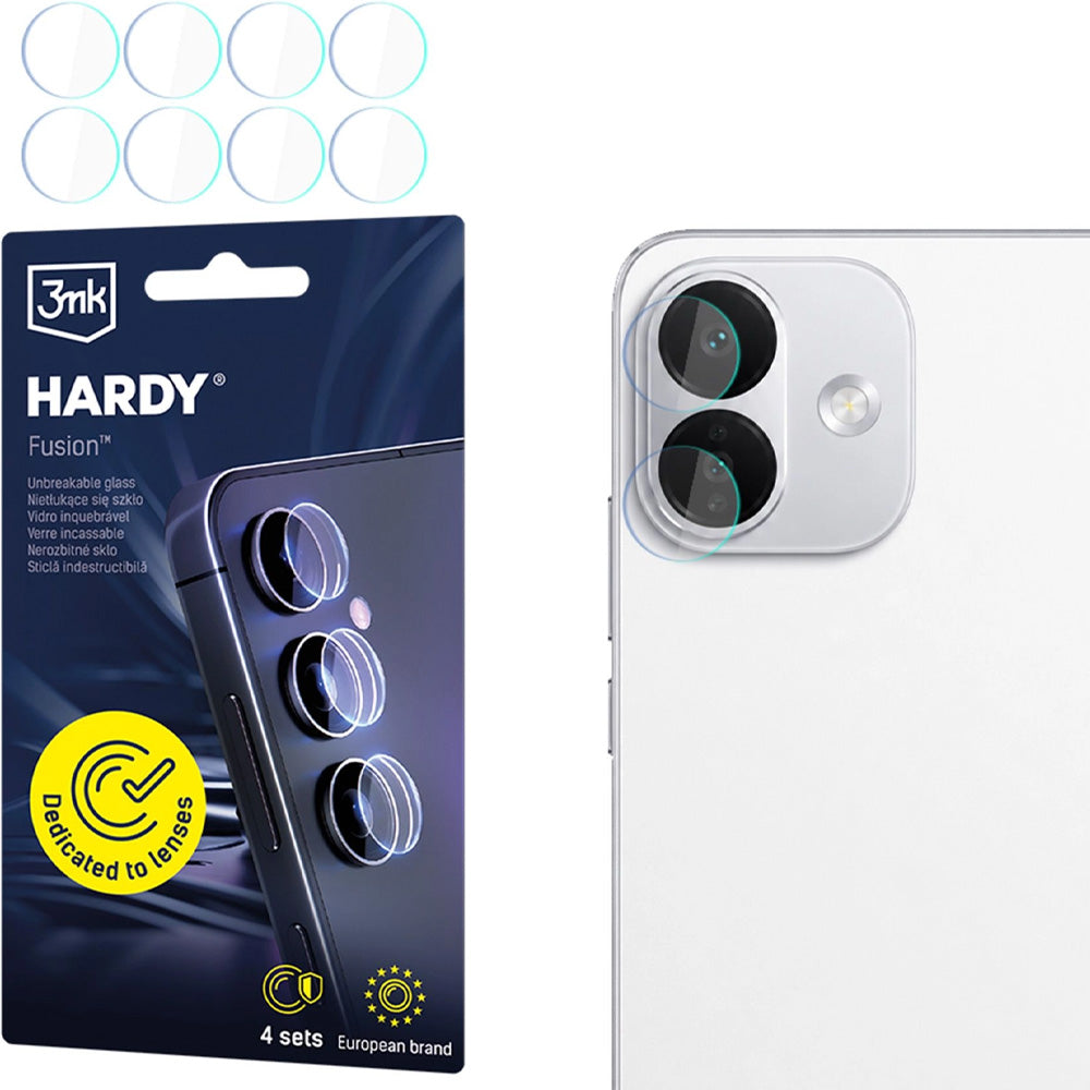 4x Hybridglas Kameraschutz für Linsen für Xiaomi Redmi Note 17 Pro 5G, 3mk Hardy Fusion Lens Protection (1/9)