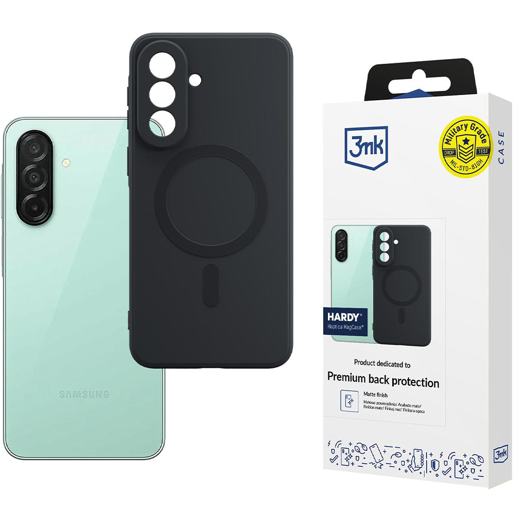 Handyhülle für Galaxy A27 5G, 3mk Hardy Haptica MagCase mit MagSafe, Schwarz