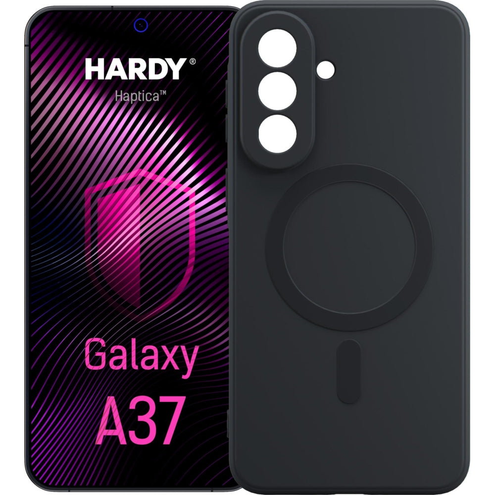 Handyhülle für Galaxy A37 5G, 3mk Hardy Haptica MagCase mit MagSafe, Schwarz