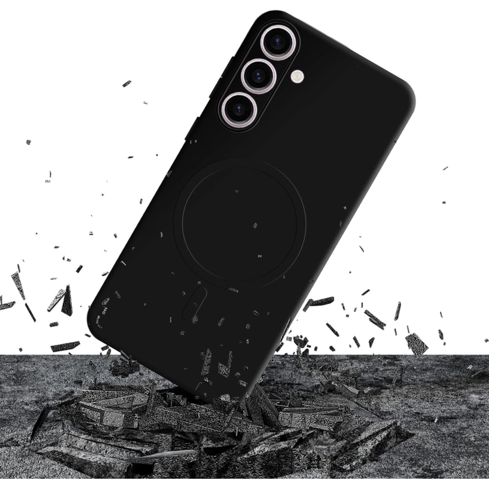 Handyhülle für Galaxy S24, 3mk Hardy Haptica MagCase mit MagSafe, Schwarz