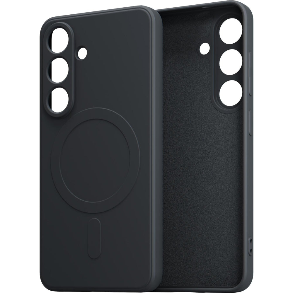 Handyhülle für Galaxy S25, 3mk Hardy Haptica MagCase mit MagSafe, Schwarz