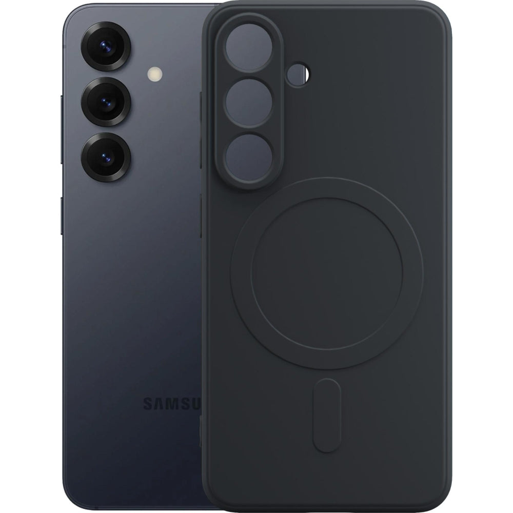 Handyhülle für Galaxy S25, 3mk Hardy Haptica MagCase mit MagSafe, Schwarz