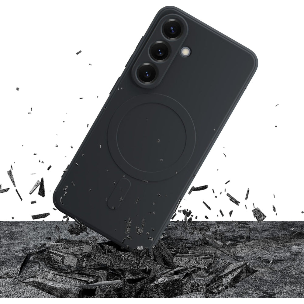 Handyhülle für Galaxy S25, 3mk Hardy Haptica MagCase mit MagSafe, Schwarz