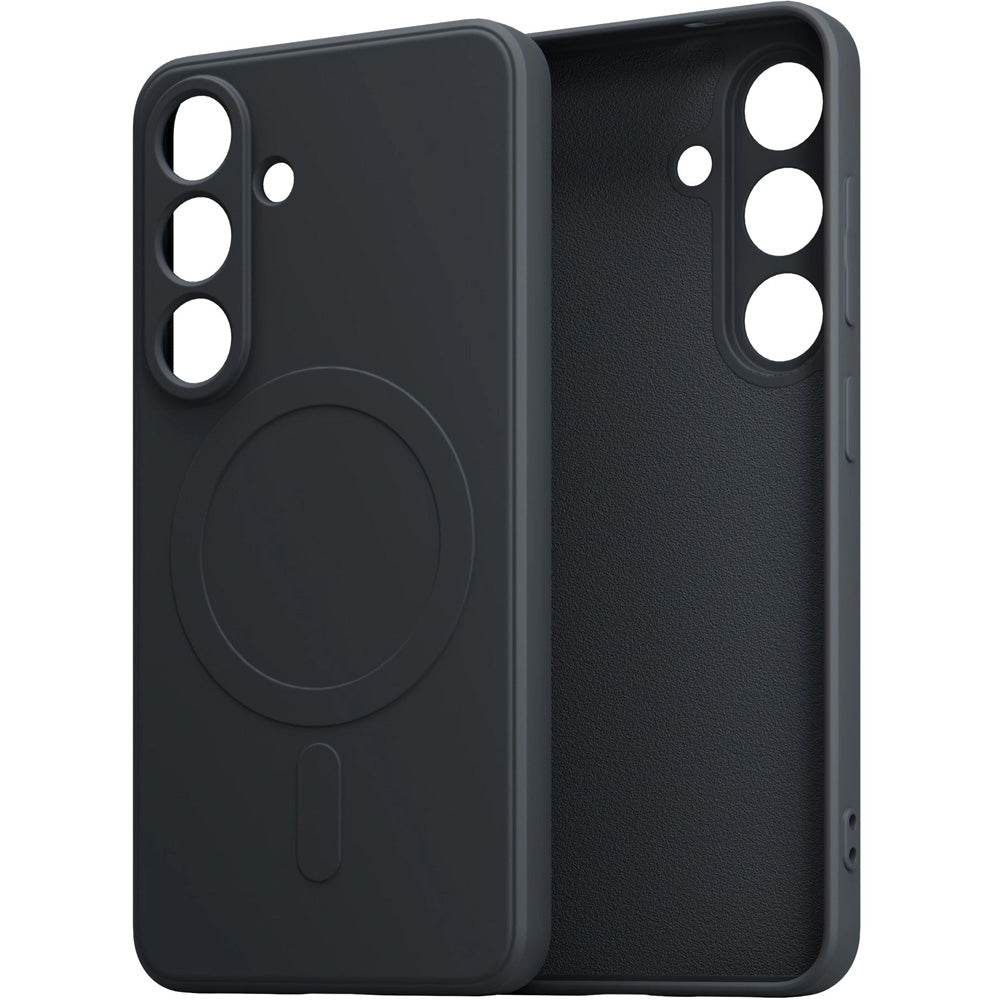 Handyhülle für Galaxy S26 FE, 3mk Hardy Haptica MagCase mit MagSafe, Schwarz (1/14)