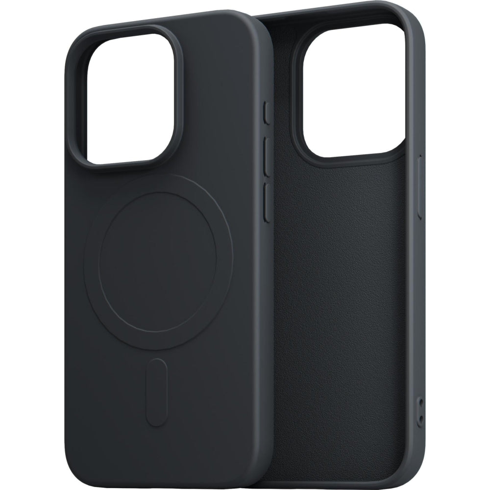 Handyhülle für iPhone 15 Pro, 3mk Hardy Haptica MagCase mit MagSafe, Schwarz