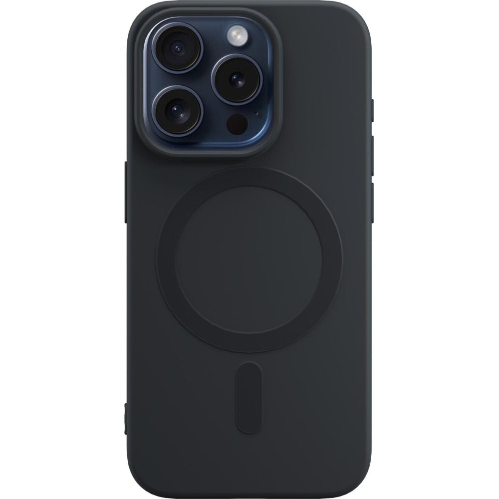 Handyhülle für iPhone 15 Pro, 3mk Hardy Haptica MagCase mit MagSafe, Schwarz