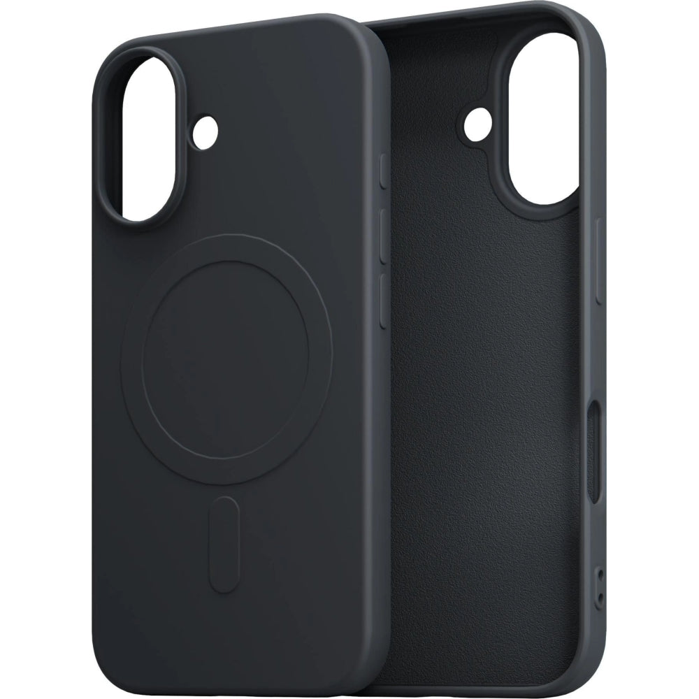 Handyhülle für iPhone 16, 3mk Hardy Haptica MagCase mit MagSafe, Schwarz