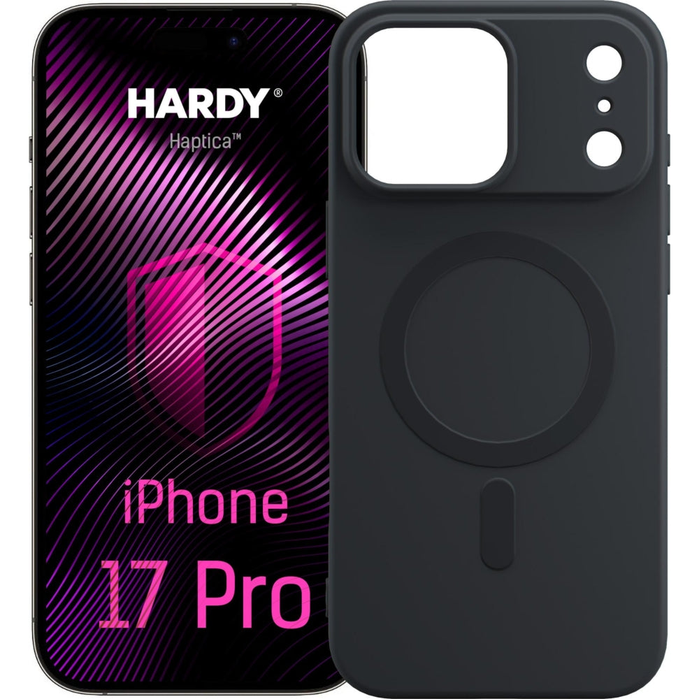 Handyhülle für iPhone 17 Pro Max, 3mk Hardy Haptica MagCase mit MagSafe, Schwarz