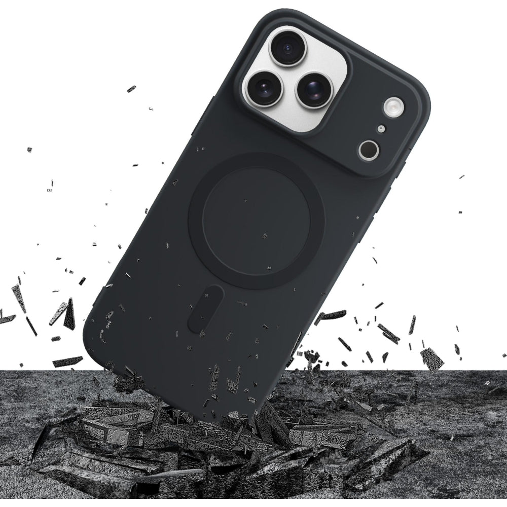 Handyhülle für iPhone 17 Pro Max, 3mk Hardy Haptica MagCase mit MagSafe, Schwarz