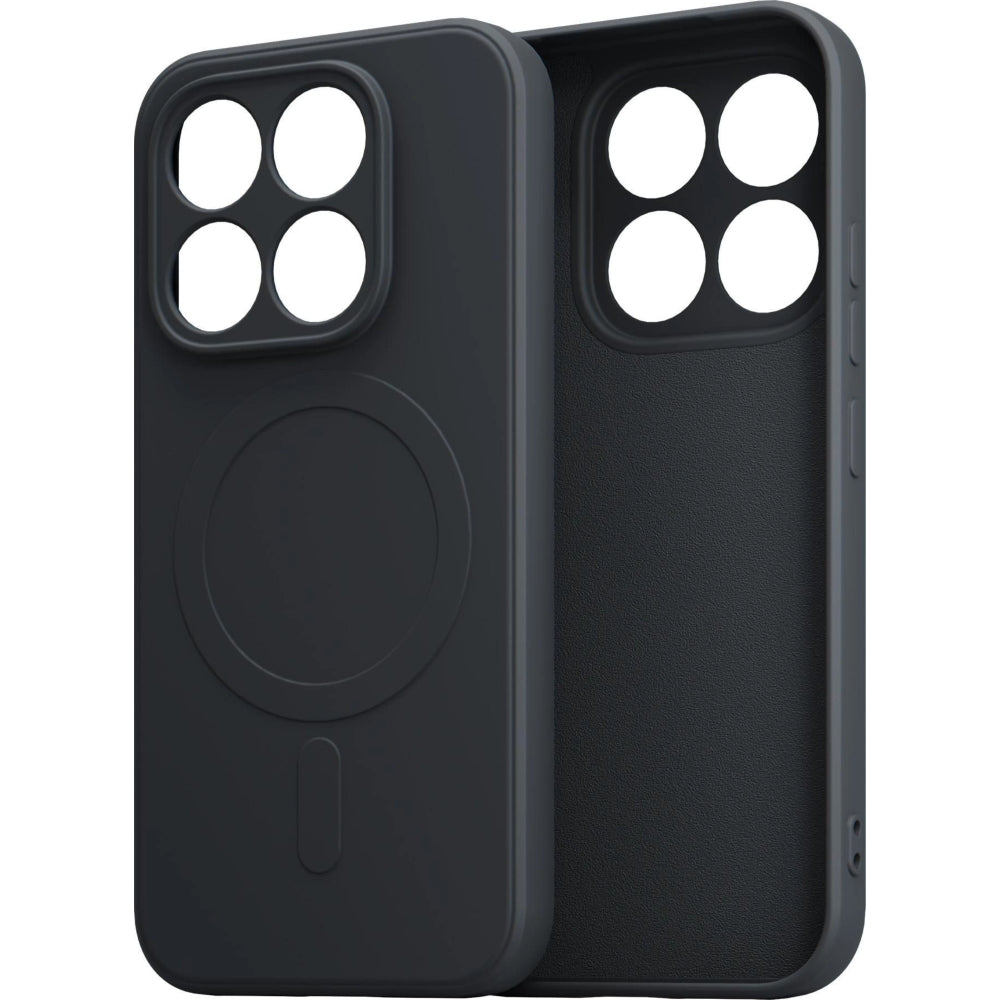Handyhülle für Xiaomi 17, 3mk Hardy Haptica MagCase mit MagSafe, Schwarz